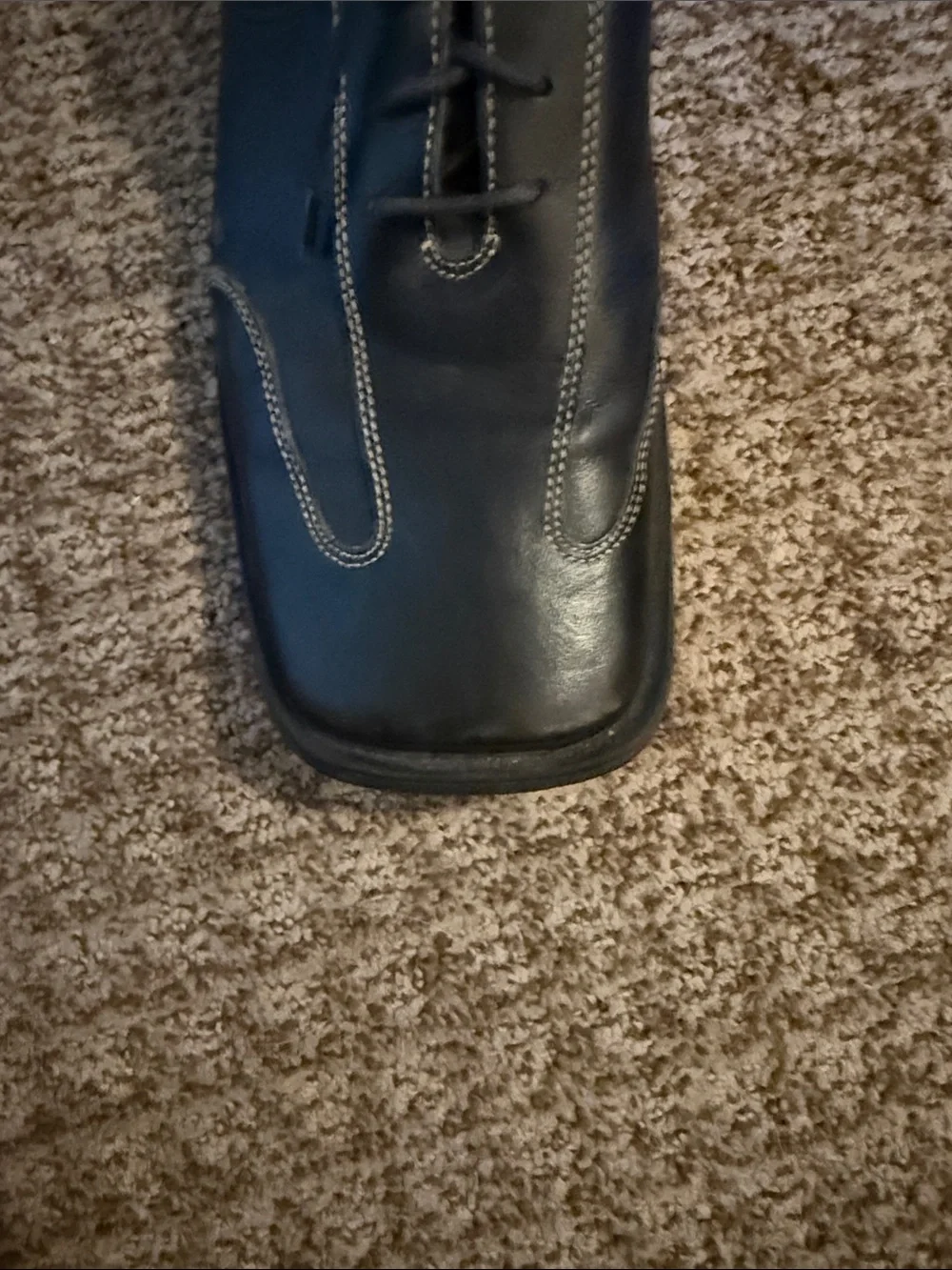 Robert Wayne Men's Black Lace-Up Leather Shoes